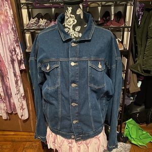 A denim Jean jacket from boohooMAN